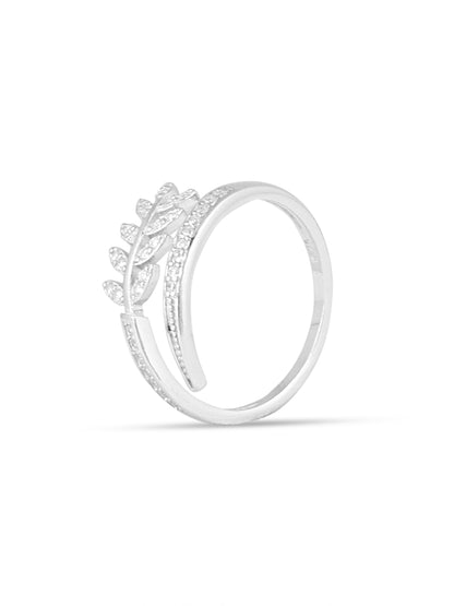 Ever Leafy White Gold Ring