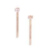 Bow Tie Earrings Rose Gold