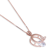 Dance All Spring Rose Gold Pendant With Chain