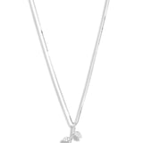 Rose Droplet Pendant with Chain White gold