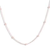 Granulated Station Rose Gold Chain