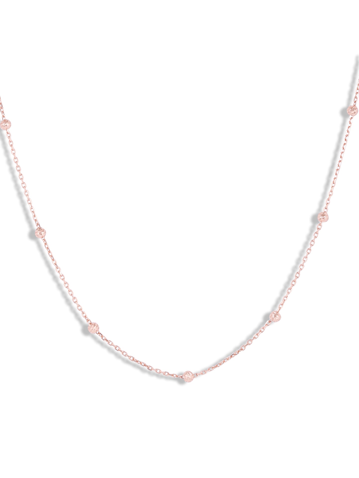 Granulated Station Rose Gold Chain