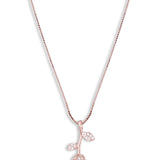 Rose Droplet Pendant with Chain Rose gold