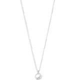 Crystal Garden Key White Gold Pendant with chain