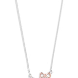 Mistletoe rose gold and white gold pendant with chain