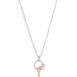 Crystal Garden Key Rose Gold Pendant with chain