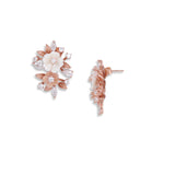 Cosmic ocean's Garden MOP Pendant with Earrings  Rose Gold