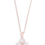 Pear cut pendant set rose gold