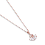 Pear cut pendant set rose gold