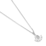 Pear cut pendant set white gold