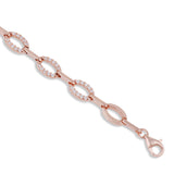 Diamond sea rose gold bracelet