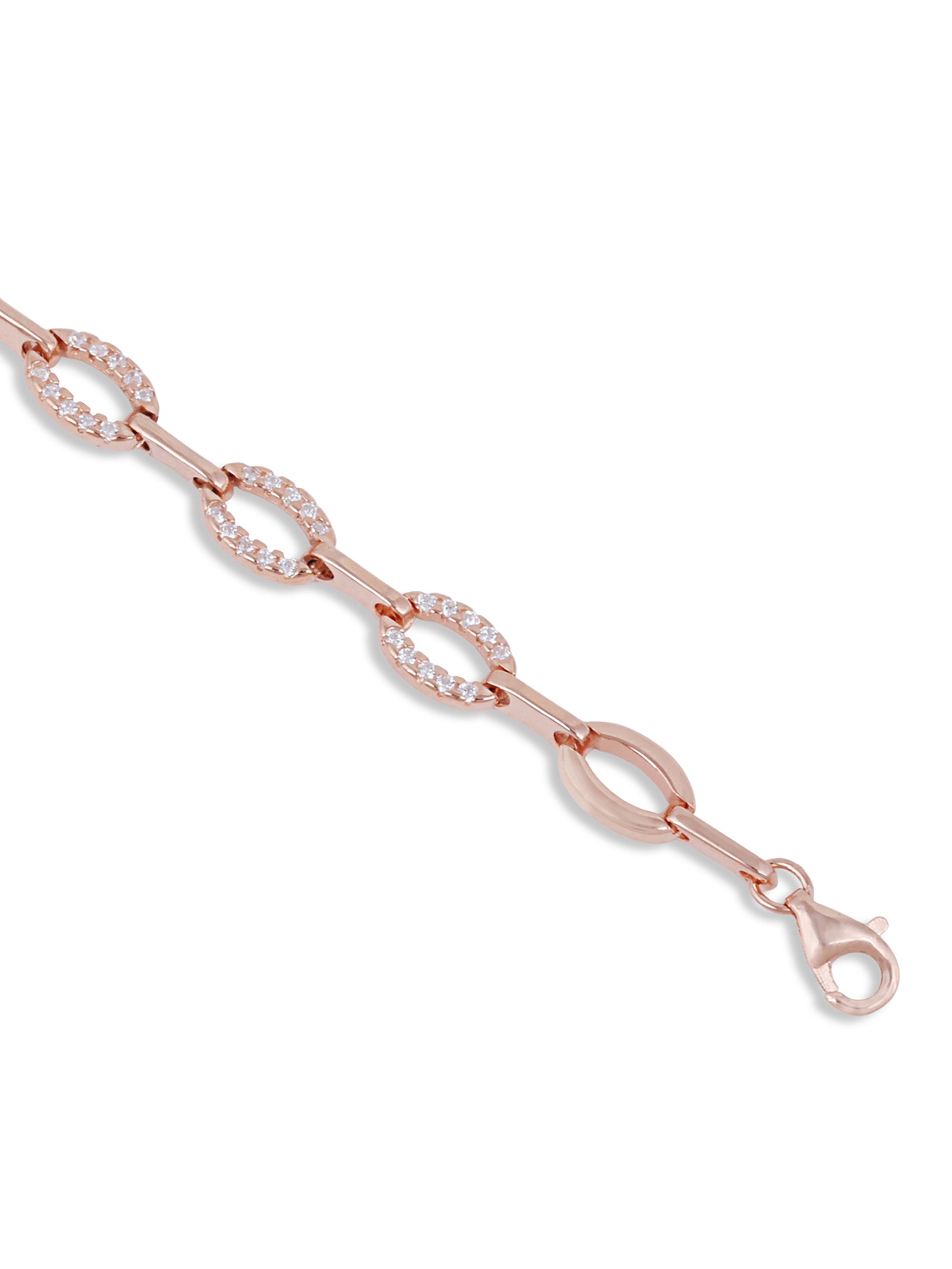 Diamond sea rose gold bracelet