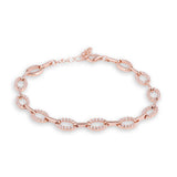 Diamond sea rose gold bracelet