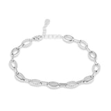 Diamond sea white gold bracelet