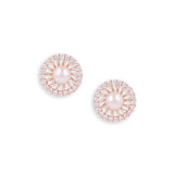 Soliatire Pearl earrings rose gold