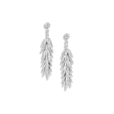 Bunch of leaves earrings white gold