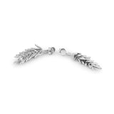 Bunch of leaves earrings white gold