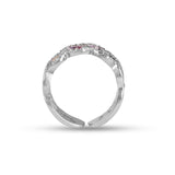 Rainbow white gold eternity ring