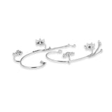 Turn all day Ear cuffs with Droplets white gold