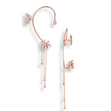 Turn all day Ear cuffs with Droplets rose gold