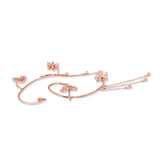 Turn all day Ear cuffs with Droplets rose gold