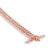 Bugget cut tennis bracelet rose gold