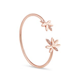 Dual Flower rose gold bracelet