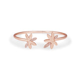 Dual Flower rose gold bracelet