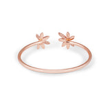 Dual Flower rose gold bracelet