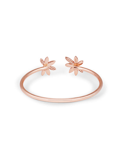 Dual Flower rose gold bracelet
