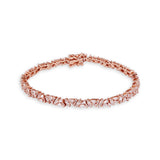 Diamond cut Tennis Bracelet Rose gold