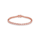 Pear cut tennis bracelet rose gold