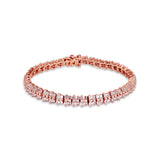 Multi Bugget cut tennis bracelet rose gold