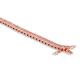 Multi Bugget cut tennis bracelet rose gold