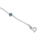 Amulet of evil eye bracelet - white gold