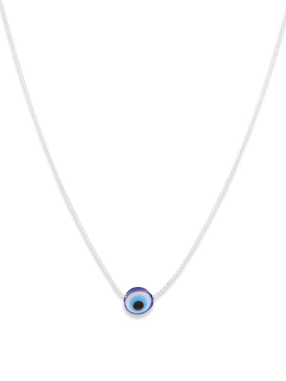 Amulet of evil eye pendant chain silver