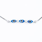 Evil eye Bracelet in white Gold