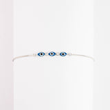 Evil eye Bracelet in white Gold
