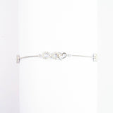 Infinity Bracelets with hearts in white Gold