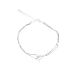 Holding on to the stars Bracelet in White Gold