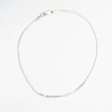7 Layer special italian anklets white gold