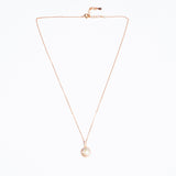 Sun With Pearl Pendant chain in Rose Gold