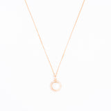 Sun With Pearl Pendant chain in Rose Gold