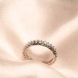 Diamond eternity band ring white gold