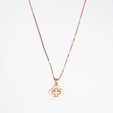 Clover Shaped Pendant Chain in Rose Gold