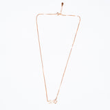 Four Leaf Clover Mother of Pearl In Pendant Chain In Rose Gold