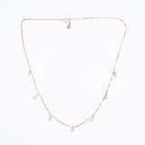 Dangling Pearls Pendant Chain in Rose Gold