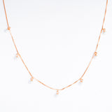 Dangling Pearls Pendant Chain in Rose Gold