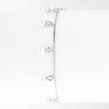 Dangling Pearls Bracelet in White Gold