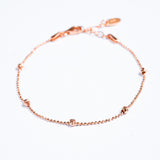 Granulated Station Bracelet in Rose Gold